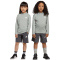 adidas GoTo 1/4-Zip Sweatshirt + Shorts Set Kinder KB6864 - off white/wonder sage/white 110