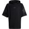 adidas Future Icons 3-Streifen kurzarm Hoodie Kinder KA0408 - black/black 140
