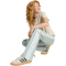 adidas Train Essentials 3-Streifen Flared Leggings Mädchen KB2855 - wonder sage/white 128