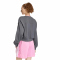 adidas Stadium Sweatshirt Damen KC4979 - grey six/st tropic bloom/ch solid grey S