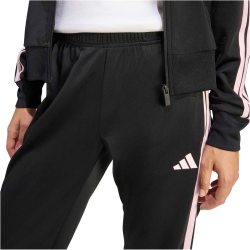 adidas Essentials 3-Streifen Trainingsanzug Damen KQ7578 - black/clear pink XS