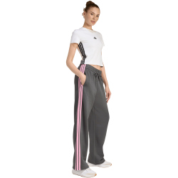 adidas Essentials 3-Streifen Open-Hem French Terry Trainingshose Damen KT1007 - grey six/st tropic bloom M