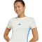 adidas Essentials 3-Streifen Slim Baby Tee T-Shirt Damen KQ5102 - off white/ray blue S