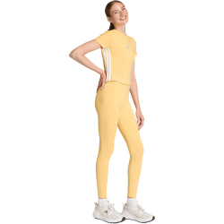 adidas Essentials 3-Streifen Slim Baby Tee T-Shirt Damen KD2342 - semi ice tangerine/white S