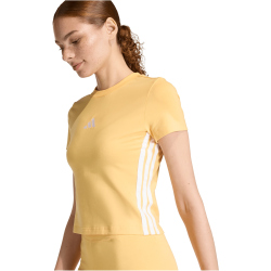 adidas Essentials 3-Streifen Slim Baby Tee T-Shirt Damen KD2342 - semi ice tangerine/white S