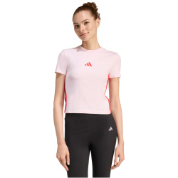 adidas Essentials 3-Streifen Slim Baby Tee T-Shirt Damen KA4965 - clear pink/pure ruby XS