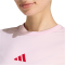 adidas Essentials 3-Streifen Slim Baby Tee T-Shirt Damen KA4965 - clear pink/pure ruby XS