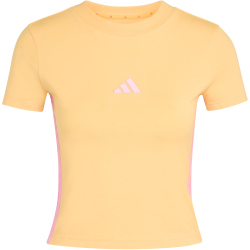 adidas Essentials 3-Streifen Slim Baby Tee T-Shirt Damen KA4964 - semi ice tangerine/st tropic bloom S