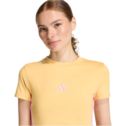 adidas Essentials 3-Streifen Slim Baby Tee T-Shirt Damen KA4964 - semi ice tangerine/st tropic bloom S