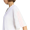 adidas Essentials 3-Streifen Boyfriend T-Shirt Damen KQ5076 - white/clear pink S