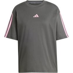 adidas Essentials 3-Streifen Boyfriend T-Shirt Damen KQ5075 - grey six/st tropic bloom XS
