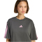 adidas Essentials 3-Streifen Boyfriend T-Shirt Damen KQ5075 - grey six/st tropic bloom XS