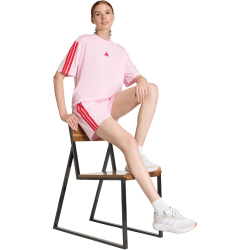 adidas Essentials 3-Streifen Boyfriend T-Shirt Damen KD2348 - clear pink/pure ruby XS