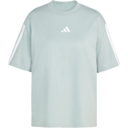 adidas Essentials 3-Streifen Boyfriend T-Shirt Damen KC5204 - wonder sage/white XS