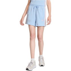 adidas Essentials 3-Streifen Baumwoll Sweatshorts Damen KD4779 - glow blue/clear pink M