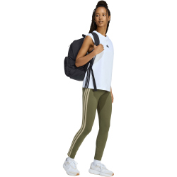 adidas Essentials 3-Streifen Baumwoll Leggings Damen KT1004 - olive strata/wonder cargo XS