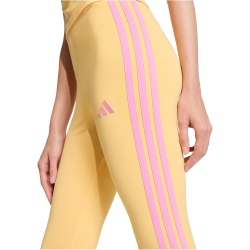 adidas Essentials 3-Streifen Baumwoll Leggings Damen KD2355 - semi ice tangerine/st tropic bloom XS
