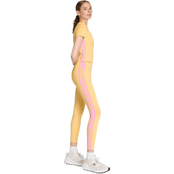 adidas Essentials 3-Streifen Baumwoll Leggings Damen KD2355 - semi ice tangerine/st tropic bloom XL