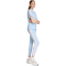 adidas Essentials 3-Streifen Baumwoll Leggings Damen KD2352 - glow blue/clear pink XL