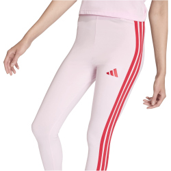 adidas Essentials 3-Streifen Baumwoll Leggings Damen KC5180 - clear pink/pure ruby XS