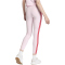 adidas Essentials 3-Streifen Baumwoll Leggings Damen KC5180 - clear pink/pure ruby XS