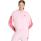 adidas Essentials 3-Streifen French Terry Sweatjacke Damen KD4789 - clear pink/pure ruby M