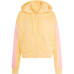 adidas Essentials 3-Streifen French Terry Sweatjacke Damen KC5216 - semi ice tangerine/st tropic bloom M