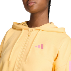 adidas Essentials 3-Streifen French Terry Sweatjacke Damen KC5216 - semi ice tangerine/st tropic bloom M