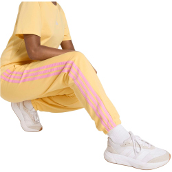 adidas Essentials 3-Streifen French Terry Cuffed Trainingshose Damen KC5217 - semi ice tangerine/st tropic bloom S