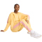 adidas Essentials 3-Streifen French Terry Cuffed Trainingshose Damen KC5217 - semi ice tangerine/st tropic bloom M