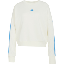 adidas Essentials 3-Streifen French Terry Sweatshirt Damen KQ5103 - off white/ray blue XS