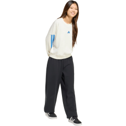 adidas Essentials 3-Streifen French Terry Sweatshirt Damen KQ5103 - off white/ray blue XS