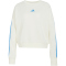 adidas Essentials 3-Streifen French Terry Sweatshirt Damen KQ5103 - off white/ray blue L