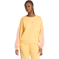adidas Essentials 3-Streifen French Terry Sweatshirt Damen KD4787 - semi ice tangerine/st tropic bloom XL