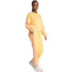 adidas Essentials 3-Streifen French Terry Sweatshirt Damen KD4787 - semi ice tangerine/st tropic bloom XL