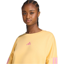 adidas Essentials 3-Streifen French Terry Sweatshirt Damen KD4787 - semi ice tangerine/st tropic bloom XL