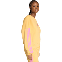 adidas Essentials 3-Streifen French Terry Sweatshirt Damen KD4787 - semi ice tangerine/st tropic bloom XL