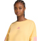 adidas Essentials 3-Streifen French Terry Sweatshirt Damen KD4787 - semi ice tangerine/st tropic bloom XL