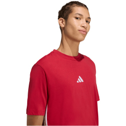 adidas Essentials 3-Streifen Single Jersey T-Shirt Herren KD4865 - active maroon/white L