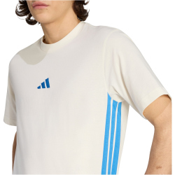 adidas Essentials 3-Streifen Single Jersey T-Shirt Herren KC0888 - off white/ray blue L