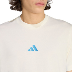 adidas Essentials 3-Streifen Single Jersey T-Shirt Herren KC0888 - off white/ray blue XXL