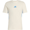 adidas Essentials 3-Streifen Single Jersey T-Shirt Herren KC0888 - off white/ray blue XXL