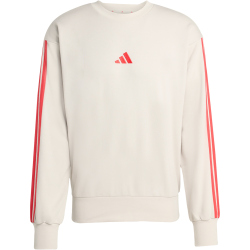 adidas Essentials 3-Streifen French Terry Sweatshirt Herren KD4873 - wonder alumina/pure ruby S