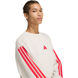 adidas Essentials 3-Streifen French Terry Sweatshirt Herren KD4873 - wonder alumina/pure ruby S
