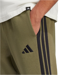 adidas Essential 3-Streifen Open Hem Fleece Trainingshose Herren JE6331 - olive strata/black S