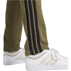 adidas Essential 3-Streifen Open Hem Fleece Trainingshose Herren JE6331 - olive strata/black S