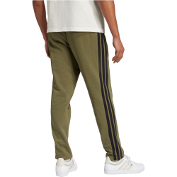 adidas Essential 3-Streifen Open Hem Fleece Trainingshose Herren JE6331 - olive strata/black S
