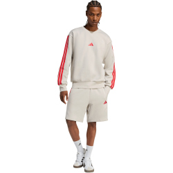 adidas Essentials 3-Streifen Sweatshirt Herren KD4839 - wonder alumina/pure ruby XXL