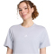 adidas Essentials Small Logo Baumwoll T-Shirt Damen KC5250 - halo silver/white S