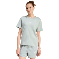 adidas Essentials Small Logo Baumwoll T-Shirt Damen KC5248 - wonder sage/white XS
